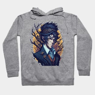 Steampunk Wizard: A Magical Anime Adventure Hoodie